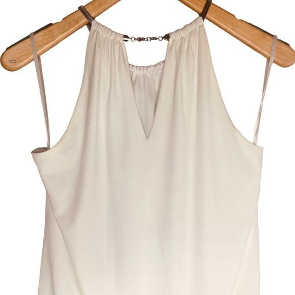 White House Black Market | Halter Chain Blouson Drop Waist Dress Size S | NWT - Picture 10 of 12